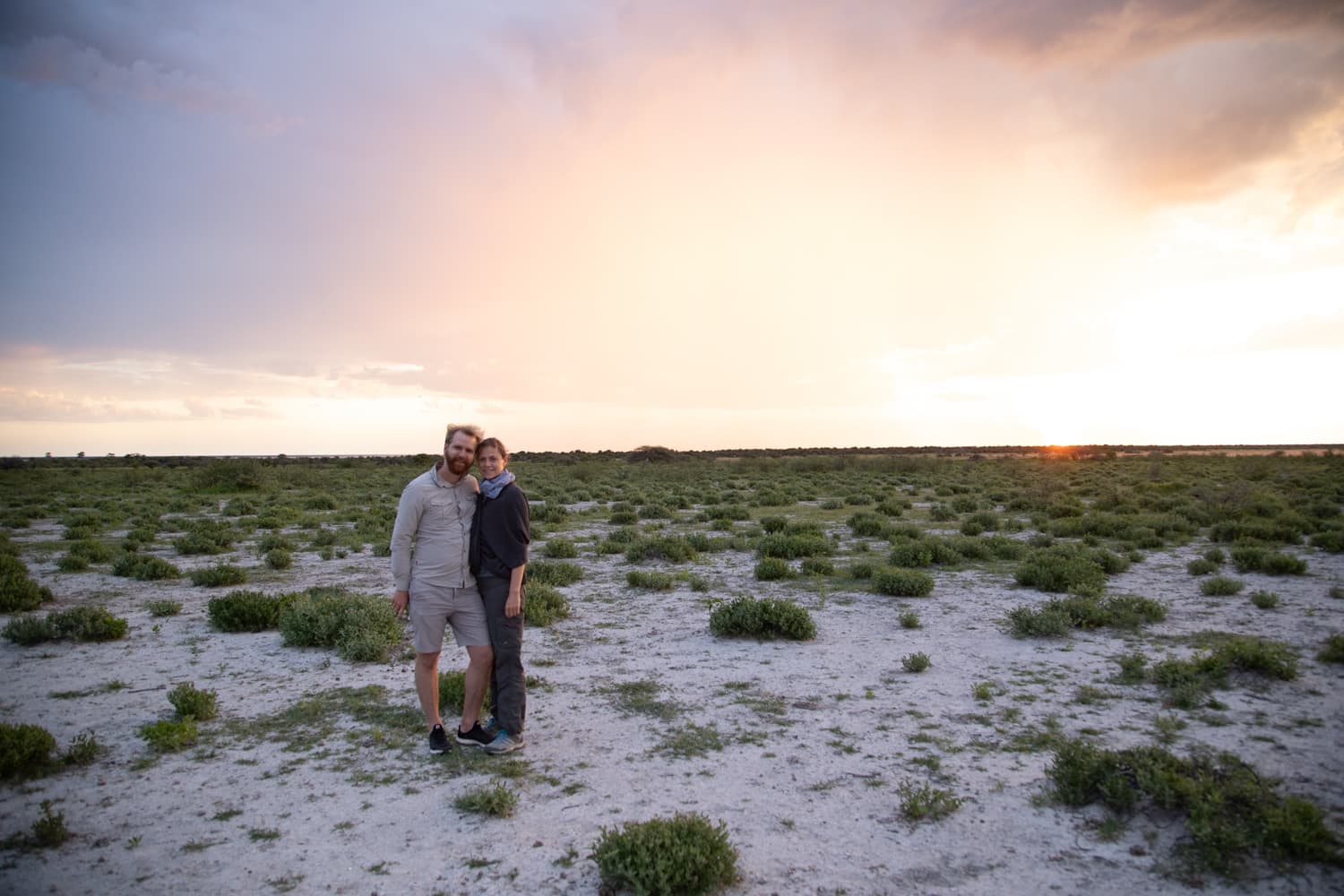 Walkway through Mopane trees toward the main lodge